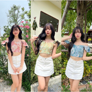 Butterfly Top🦋ทรงปีกผีเสื้อ ให้มู้ดดูแพงสุดๆ ใช้จากผ้าราชนิกุล ปังมากไม่ไหวว✨👀  🧸 size : อก 28-32 ความยาว 12 ✨