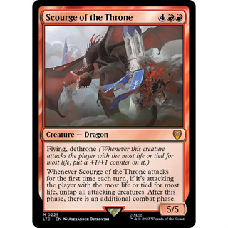 Scourge of the Throne การ์ด Magic The Gathering ของแท้ จากชุด The Lord Of The Rings Commander