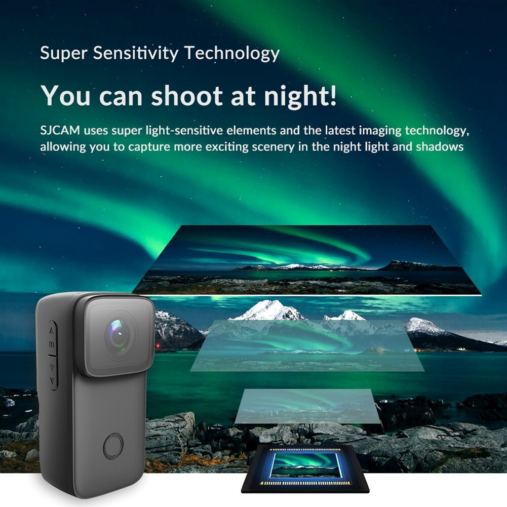 SJCAM C200 Action Camera กล้องแอคชั่น ความคมชัดระดับ 4K Ultra HD คมชัดทั้งกลางวันและกลางคืน  มี Wi-Fi กันน้ำลึก 40 เมตร