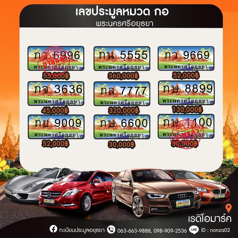 ป้ายประมูลจังหวัดอยุธยา
