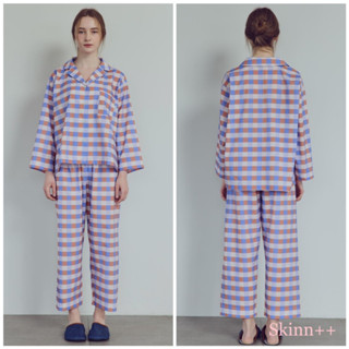 Cotton Tartan Pajamas Set (Made in Korea)