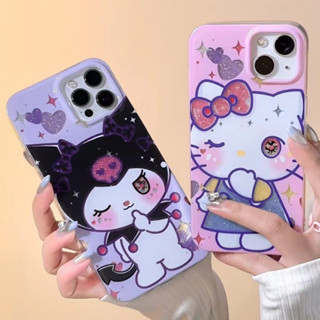 🎁ส่งของขวัญ🎁เคสไอโฟน 11 13 12 Pro Max คุโรมิ hello kitty เคส for ไอโฟน14 pro max soft case Iphone