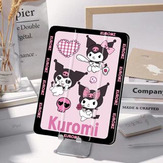 Kuromi เคสไอแพดหลังใส เคสใส air9 7 10 9 gen6/7/8/9/10 โปร10 5นิ้ว แอร์1/2/3/4/5 เจน10.2 2017/22 ซองหนัง IPAD CASE 9906