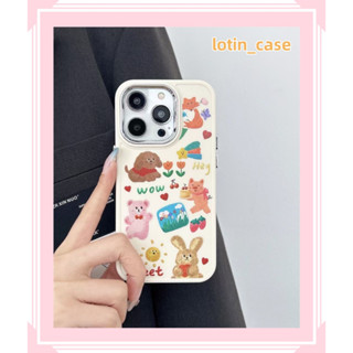 🎁ส่งของขวัญ🎁เคสไอโฟน สำหรับ 11 13 for iPhone Case 14 12 Pro Max ตลก น่ารัก แฟชั่น สัตว์ กันกระแทก ปกป้อง เคสโทรศัพท์