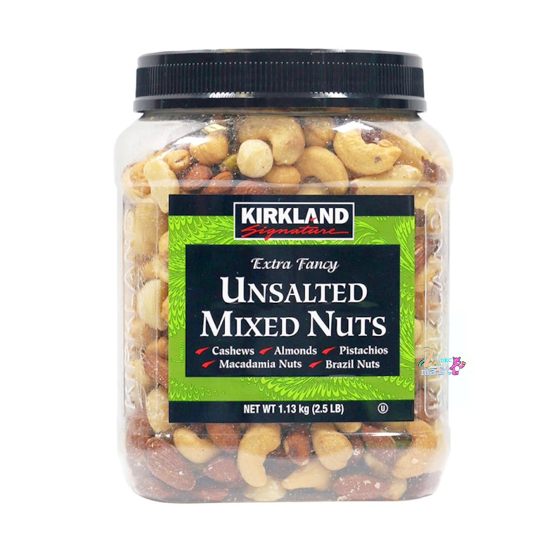 ถั่วรวมอบชนิดต่างๆ ไร้โซเดียม ไร้น้ำตาล Kirkland Signature Extra Fancy Unsalted Mixed Nuts 1130g.
