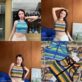 𝑁𝑒𝑤 𝐶𝑜𝑙𝑙𝑒𝑐𝑡𝑖𝑜𝑛 ✨✨ “G knit top”เสื้อครอปไหมพรม ผ้าถัก เนื้อผ้าทอสลับเล่นสี งานสวยมาก