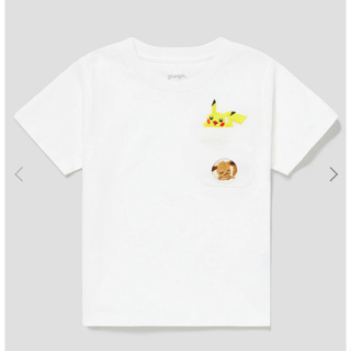 Graniph Pikachu &amp; Eevee Pocket (Pokemon) เสื้อยืดเด็ก【ส่งตรงจากญี่ปุ่น】
