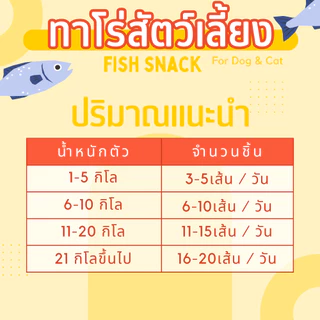ทาโร่แมว ทาโร่หมา ไม่เค็ม สำหรับสัตว์เลี้ยงโดยเฉพาะ