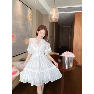 🤍🤍🤍White Silk Dress🤍🤍🤍 ป้ายypy