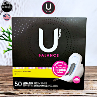 [U by Kotex] Balance Ultra Thin Pads with Wings, Regular Absorbency 50 Count ผ้าอนามัยมีปีก แผ่นอนามัย เหมาะกับวันมาปกต