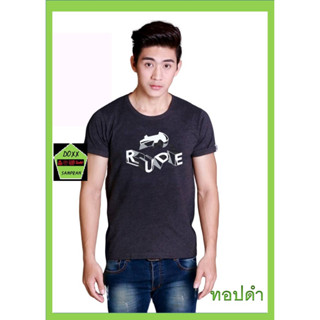 Rudedog เสื้อคอกลม ชาย หญิง สีทอปดำ รุ่น Piramid