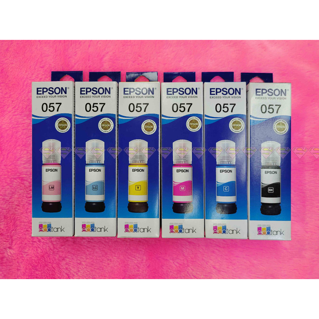 EPSON 057  BK,C,M,Y,LC,LM  (ดำ,ฟ้า,แดง,เหลือง,ฟ้าอ่อน,แดงอ่อน 6 สี) ของแท้