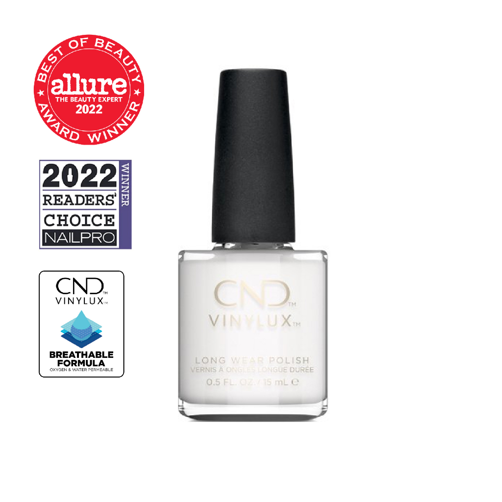 CND VINYLUX สีทาเล็บกึ่งเจล สีขาว Cream Puff 0.5 oz. (15 ml.)