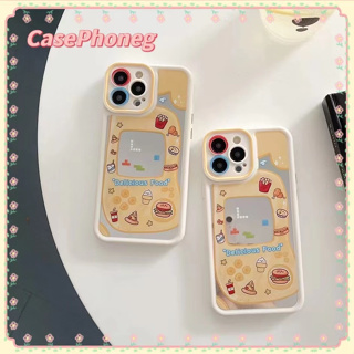 🍑CasePhoneg🍑 การ์ตูน ความคิดสร้างสรรค์ พื้นผิวกระจก 11 14 pro max ป้องกันการหล่น ขอบเต็ม case for iPhone 12 13