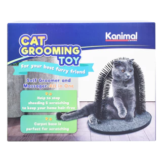 [510041] Kanimal Cat Grooming Toy ของเล่นแมว แปรงนวดขน ช่วยผลัดขนเสีย ผ่อนคลาย 28x35.5x32 ซม. (สีเทา)