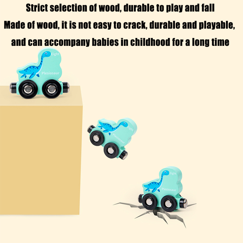 พร้อมส่ง รถไฟไม้แม่เหล็ก ตัวเลข ของเล่นเด็กเล็ก เด็กชาย เด็กหญิง ตัวอักษรไม้ ประกอบรถพ่วง ของเล่น บล็อกตัวต่อ ของเล่นไม้ - รูปที่ 3