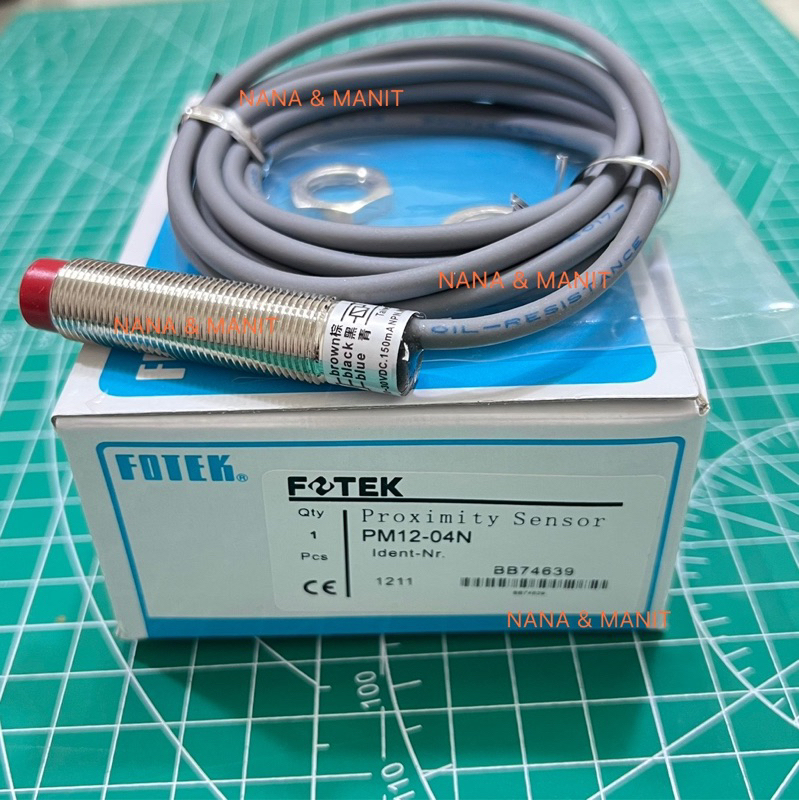 PM12-04N หัว 12MM จับโลหะ ระยะจับ 4MM 3 สาย NPN NO ไฟ 10-30VDC