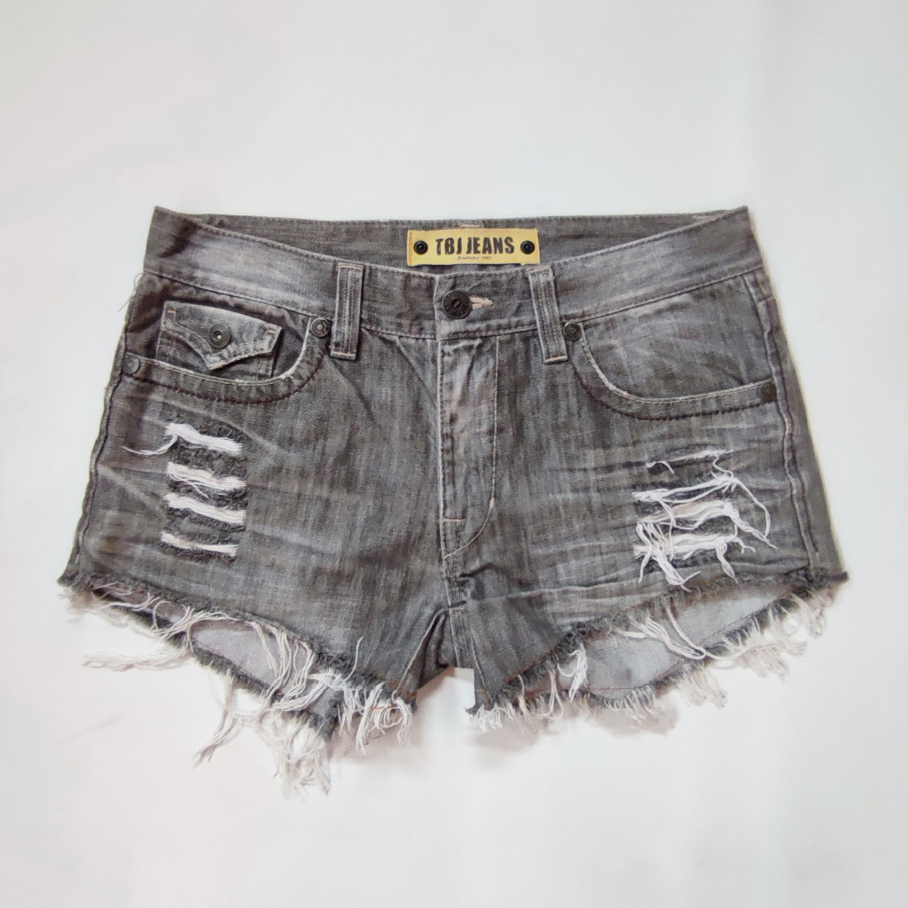 กางเกงยีนส์ ขาสั้น TBJ jeans เอวต่ำ33" มือ2 แบรนด์เกาหลี สภาพดี สวยๆ ของแท้ งานคัดเกรด