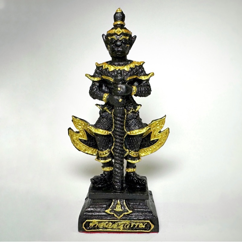 ส่งฟรี!!ท้าวเวสสุวรรณนิลแท้เพ้นท์สีทอง