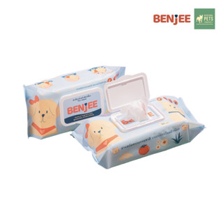 BENJEE : Pet Wipe ทิชชู่เปียก สำหรับสัตว์เลี้ยง 80 แผ่น