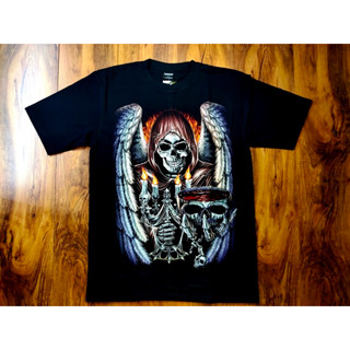 เสื้อยืด T-Shirt  สกรีนหน้า-หลัง ป้าย เสื้อเรืองแสง Size L