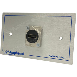 AMW-HD-01P ชุดเพลทแอมฟีนอล Amphenol Audio / Video Outlet Panel for HDMI 1 Port with Connector