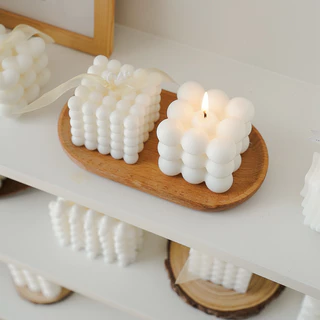 OurHome [พร้อมส่ง] เทียนลูกบาศก์ของรูบิค Rubik's Cube Candle ของขวัญเล็กๆที่สร้างสรรค์ ของตกแต่งบ้านแฮนด์เมด ร้านกาแฟ