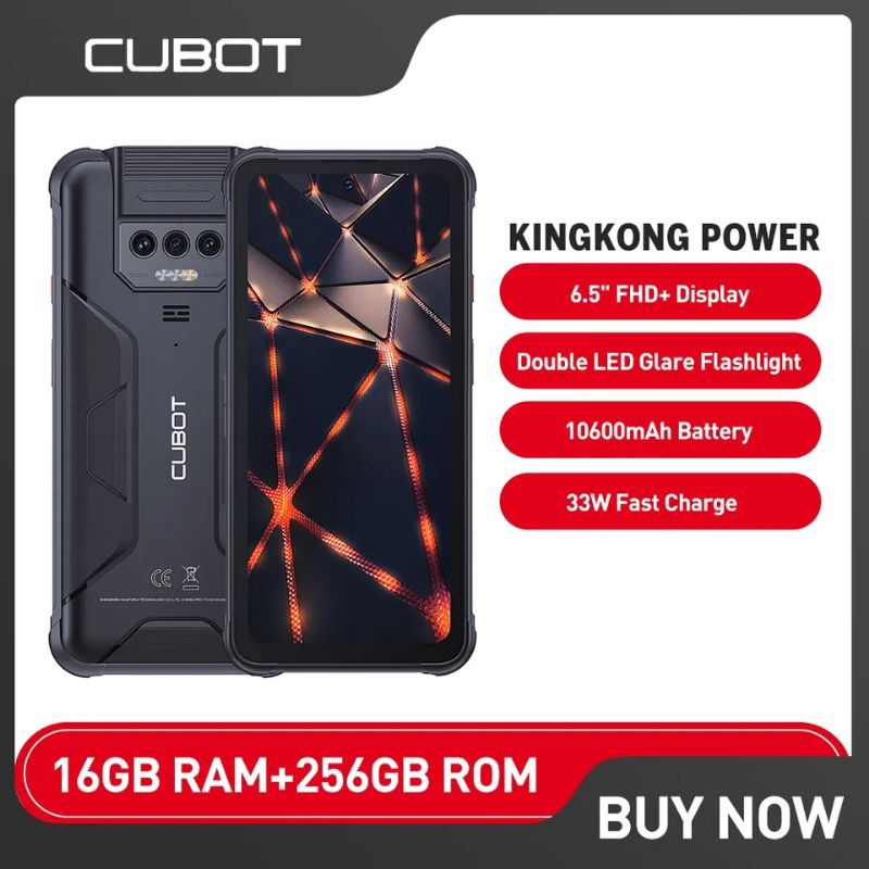 8940 บาท Cubot kingkong power แรม 16 รอม 256 GB แบตเตอรี่ 10600 MAh 33 W หน้าจอ 6.5 นิ้ว FHD 48 MP MTK Mobile & Gadgets