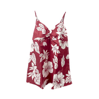 vgh red hibiscus cami top