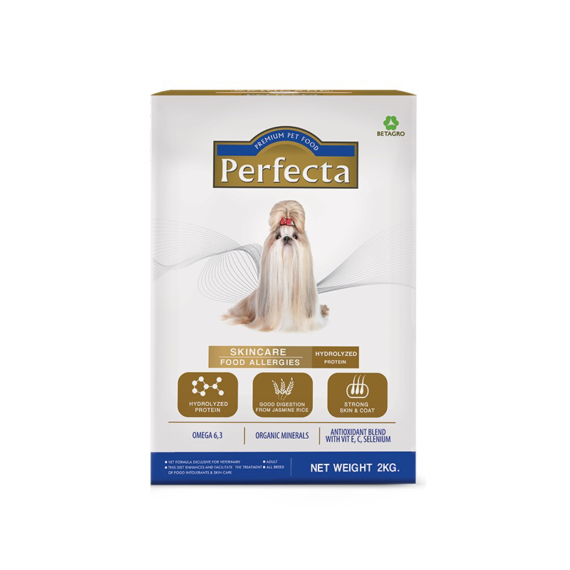Perfecta Skincare Food Allergies 2 kg สำหรับสุนัขแพ้อาหารและบำรุงขน