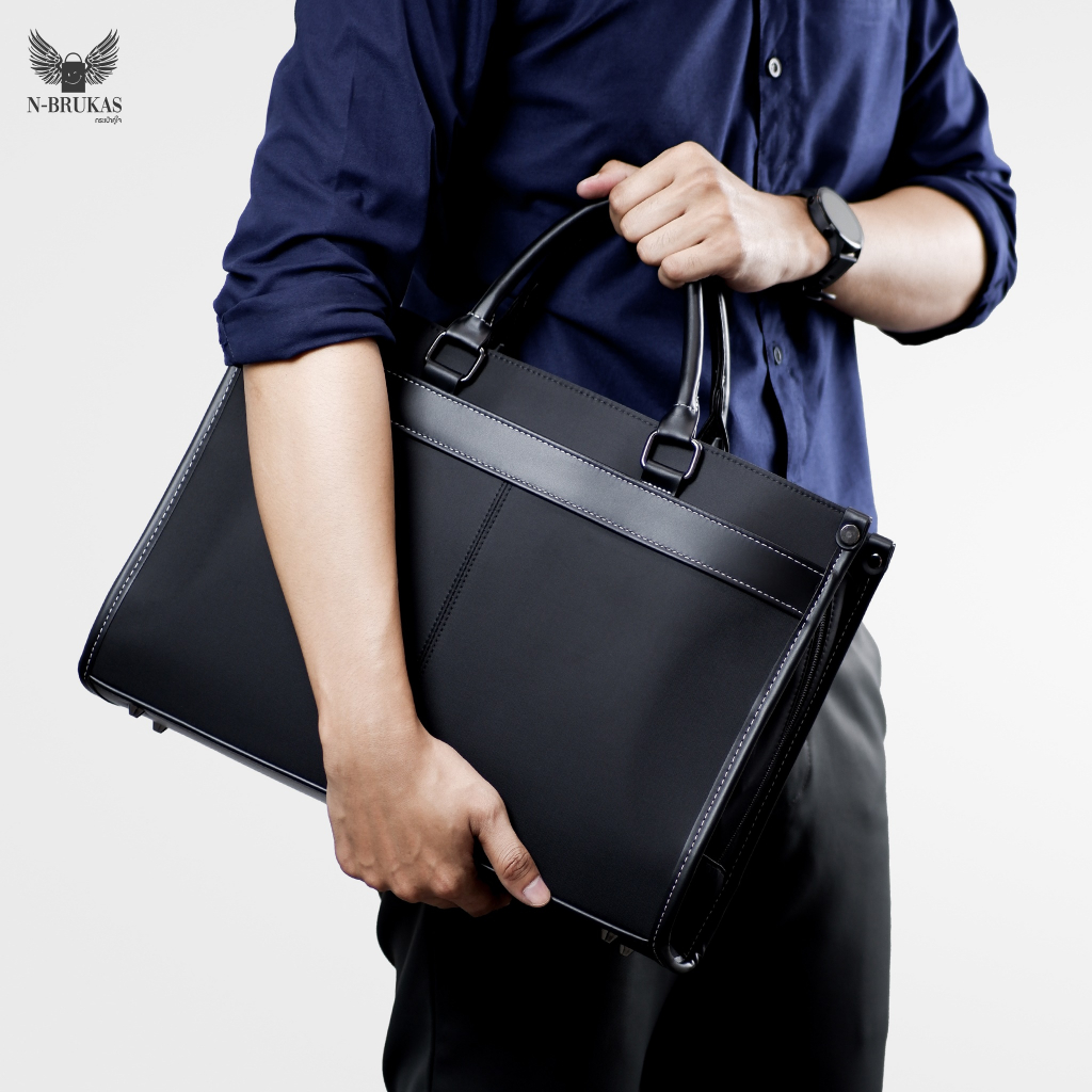 พร้อมส่ง กระเป๋าถือ สะพายข้าง รุ่น AETHER BAG | กระเป๋าเอกสาร กระเป๋าโน๊ตบุ๊ค | NB-CB16 by N-Brukas