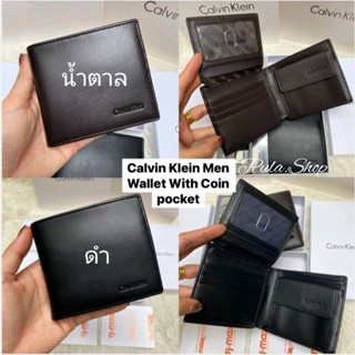 Men Wallet With Coin pocket กระเป๋าสตางค์ซีเคมีช่องใส่เหรียญ/ การ์ด