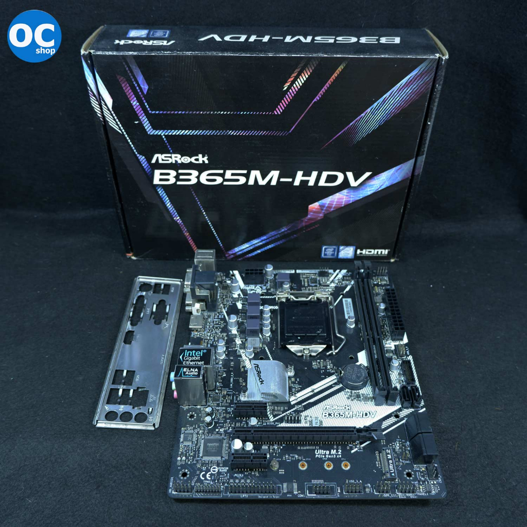 MAINBOARD(1151V2) ASROCK B365M HDV สภาพดี ใช้งานปกติ ครบกล่องครับ