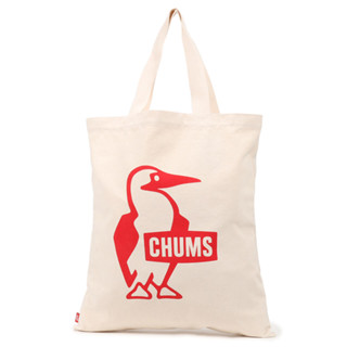 CHUMS BOOBY BIG CANVAS TOTE สี RED - กระเป๋าผ้าสะพายข้าง กระเป๋าถือ