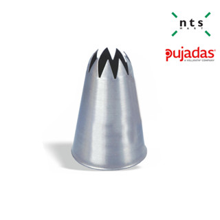 PUJADAS CLOSED STAR TUBE หัวบีบครีมสแตนเลส แบบแฉกรูปดาวปลายงุ้มเข้า PUJ1-812