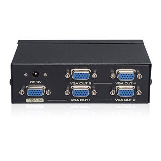 กล่องเเยกจอ กล่องขยายจอภาพ BoxเเยกจอภาพVGA 4 Port Monitor Switch VGA SVGA Video Splitter Box VGA Splitter มี อะแดปเตอร์