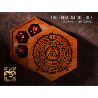 The Magic Spell Dice Box CHERRY WOOD | Premium DnD Dice Box | D&amp;D Dice Box | Dice Vault | Dice Storage Tray for MTG RPG