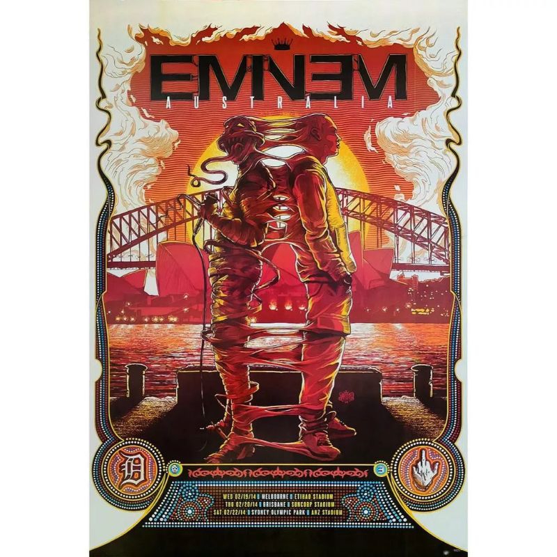 โปสเตอร์ Eminem เอ็มมิเน็ม แร็ปเปอร์ วง ดนตรี รูป ภาพ ติดผนัง สวยๆ poster 34.5 x 23.5 นิ้ว (88 x 60 
