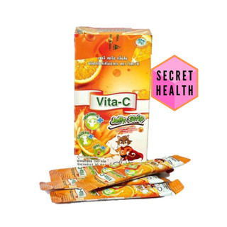 Vita-C Jelly Strip Orange Flavor ไวต้าซี เจลลี่ สตริป ผลิตภัณฑ์ เจลลี สตริป กลิ่นส้ม สำหรับเด็ก