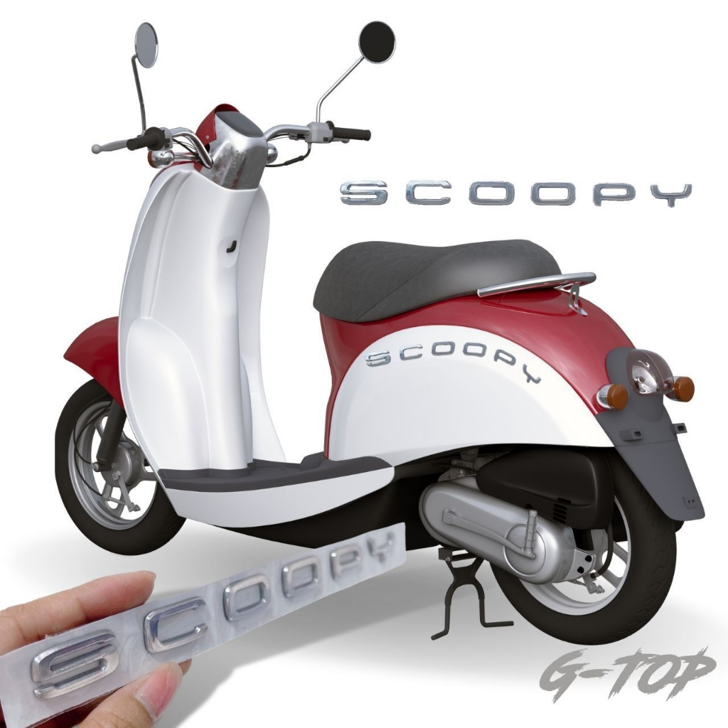 สติ๊กเกอร์ โลโก้ Honda Scoopy ตัวนูน (กาวในตัว) พร้อมส่งจากไทย MT124