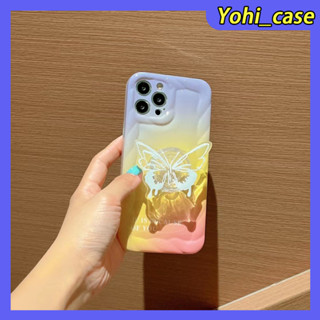 💕พร้อมส่ง💕iPhone 14 13 12 11 Pro Max เคส for เคสไอโฟน11 เรียบง่าย บางเบาพกพาง่าย แฟชั่น น่ารัก ผีเสื้อ พร้อมขาตั้ง Case