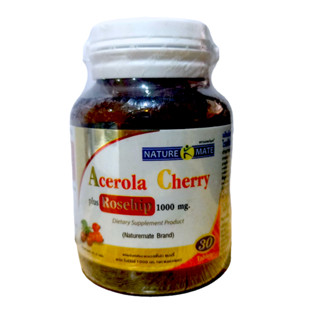 9119 NatureMate Acerola Cherry Plus Rosehip 1000mg 30s Exp09/09/24