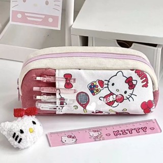 พร้อมส่ง!กระเป๋าดินสอ ลายการ์ตูนHello Kitty น่ารัก จุของได้เยอะมาก