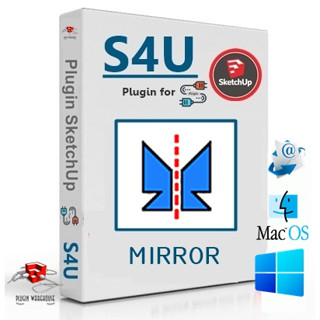 [e11] s4u_mirror.4.1.0 (ปลั๊กอินมิเรอร์ เมพ ขิงๆ) Plugin for Sketchup 2017-2023