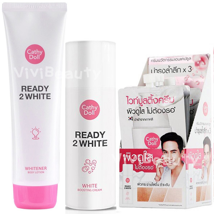 Cathy Doll Ready 2 White Whitener Body Lotion / Boosting Cream เคที่ ดอลล์ เรดดี้ ทู ไวท์ ไวท์ บูสติ้ง ครีม โลชั่น L1