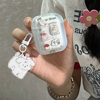 เคสแอร์พอด 3 Case Airpods 3 pro2 case ins ภาพประกอบ ลูกสุนัขถุงเท้า พร้อมจี้ Airpod 3 pro2 case เคส Airpod 1 gen2 case