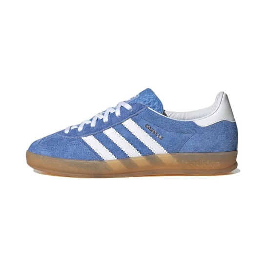 adidas orginals Gazelle Indoor Blue white brown Sports shoes style ของแท้ 100 %Running shoes