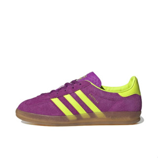 adidas orginals Gazelle Indoor Purplish yellow Sports shoes style ของแท้ 100 %Running shoes