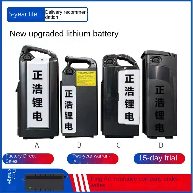 ✷48V12ah20ah Taiwan Bell Luyuan รถจักรยานไฟฟ้า แบตเตอรี่ลิเธียม เปลือกพลาสติกแบบถอดได้ แบตเตอรี่ลิเธ