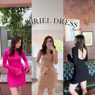 เดรสรัดรูป "Gabriel dress"🪄 เนื้อผ้าร่อง ยืด ใส่สบาย มีดีเทลเว้าหลัง